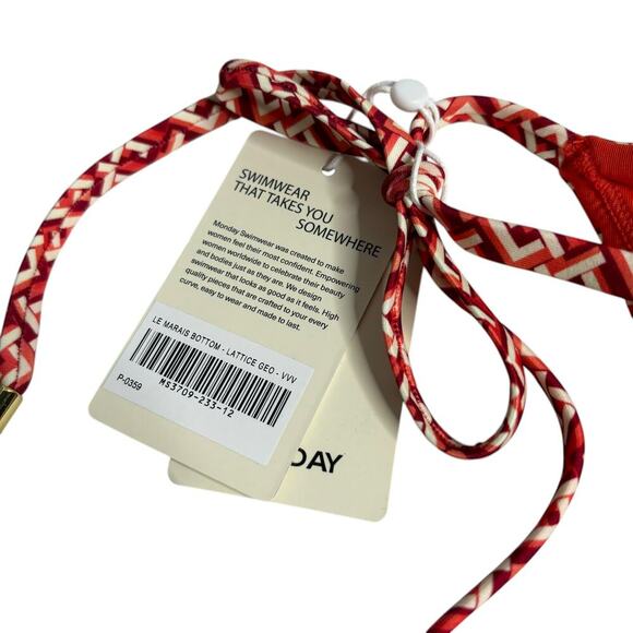 Monday Swimwear Le Marais Bottom Lattice Geo Size VVV / 16-18 NWT - Picture 7 of 7